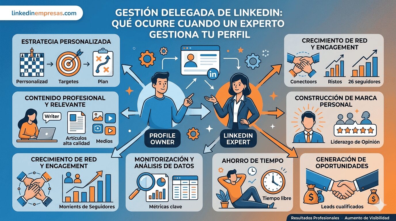 Gestión delegada de LinkedIn